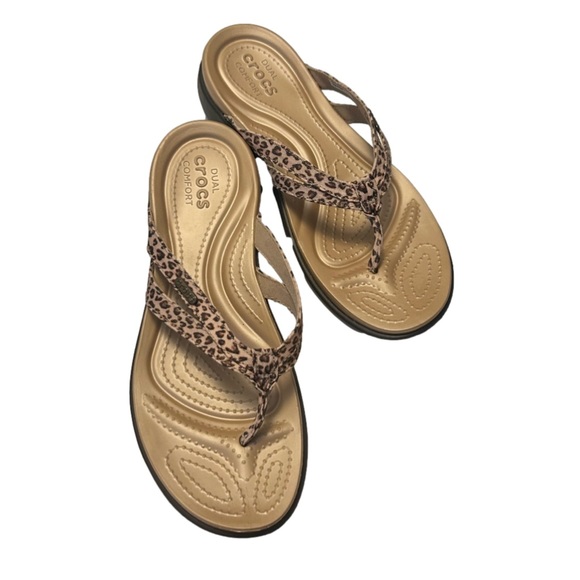 CROCS Shoes - Crocs Sandals Cheetah Print Size 10 NWOT